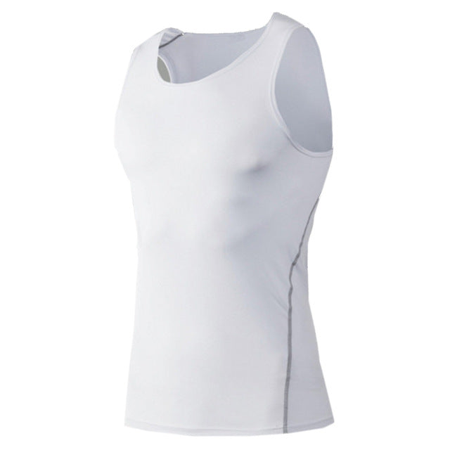 Comfortable Men's Sleeveless Solid O Neck Stretch Shirt