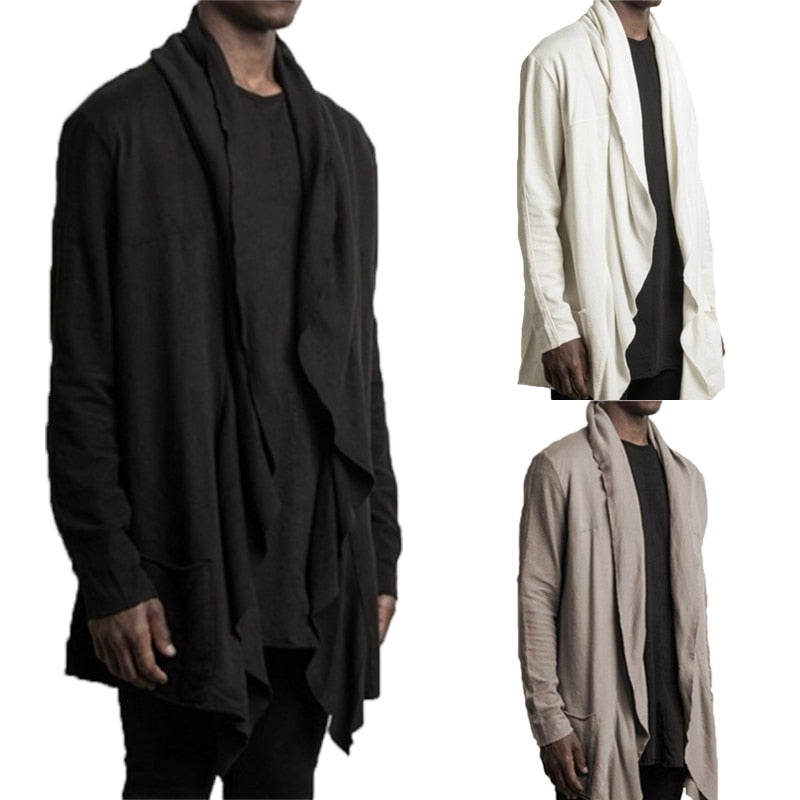 Men's Cloak Long Outwear Shirts