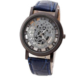 Leather Button Battery  Watch