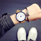 Strap Round Leather Men Watch