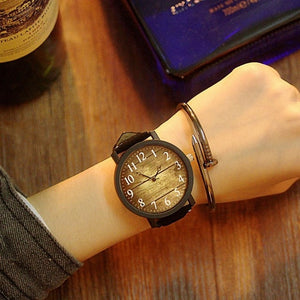 Strap Round Leather Men Watch