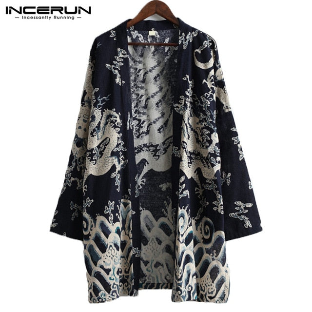 INCERUN Chinese Style Men Trench Coat