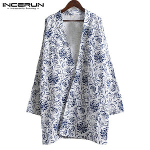 INCERUN Chinese Style Men Trench Coat