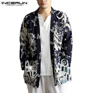 Ethnic Men's Trench Long Sleeve Tops