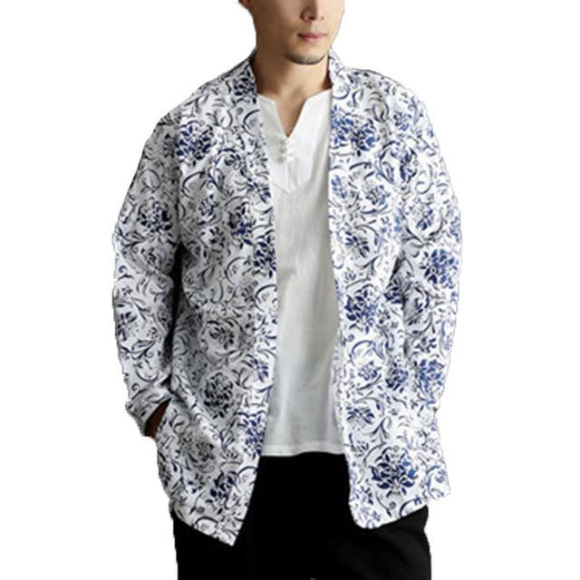 Ethnic Men's Trench Long Sleeve Tops